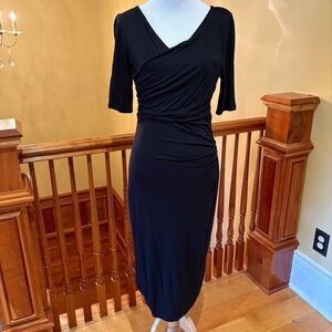 Boden Black Classic Stretch Wrap Dress Wmn’s 6